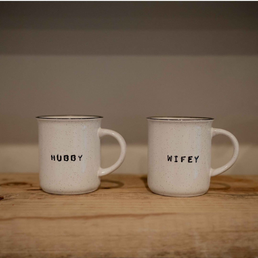 Hubby speckled mug