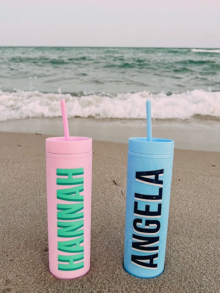 Skinny tumbler with straw