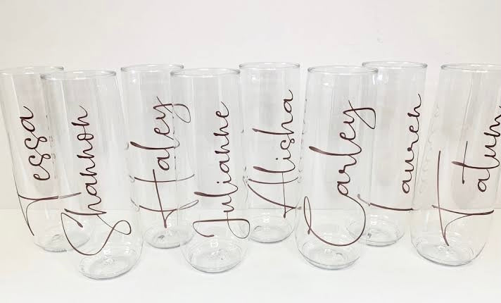 Glass stemless flute