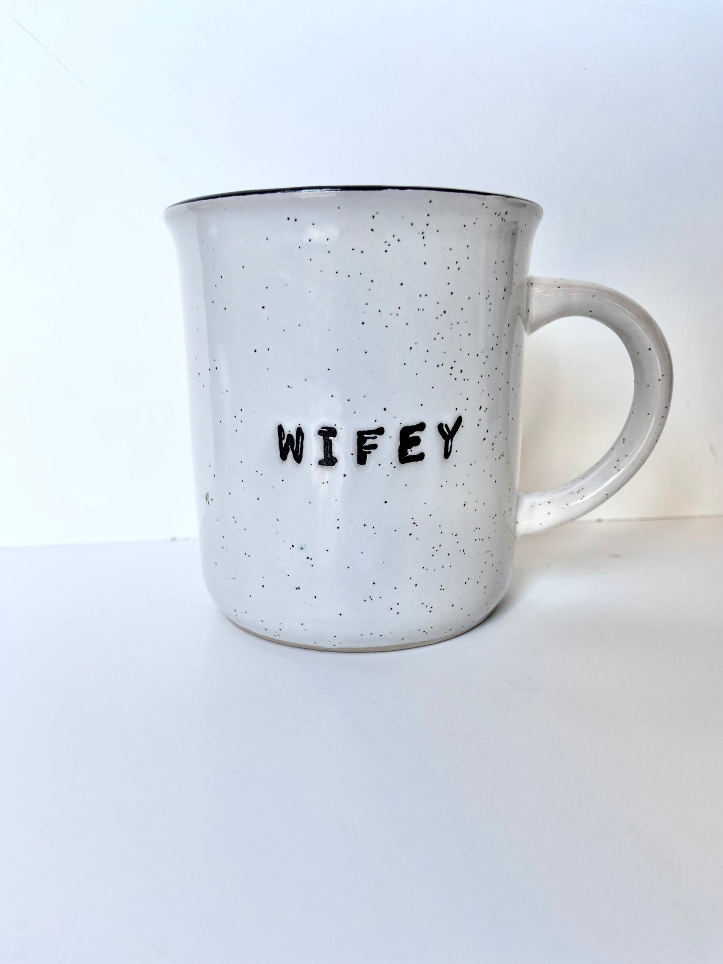 Wifey speckled mug
