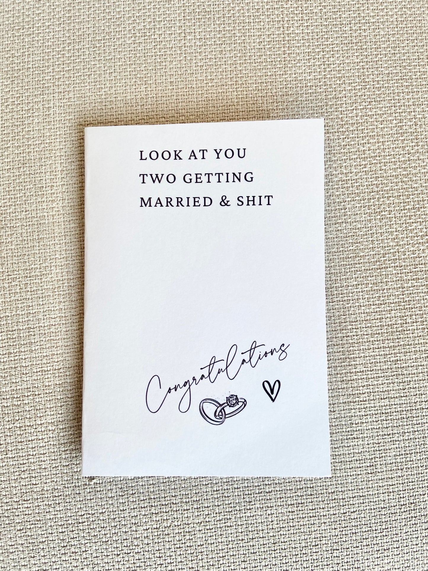 Wedding Greeting Card - 'Look at you two...'