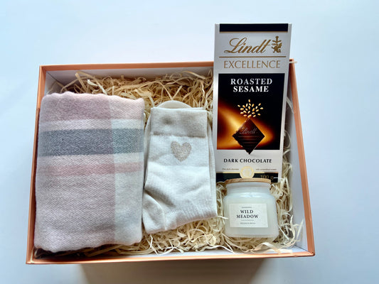 Winter scarf & socks gift box - for her