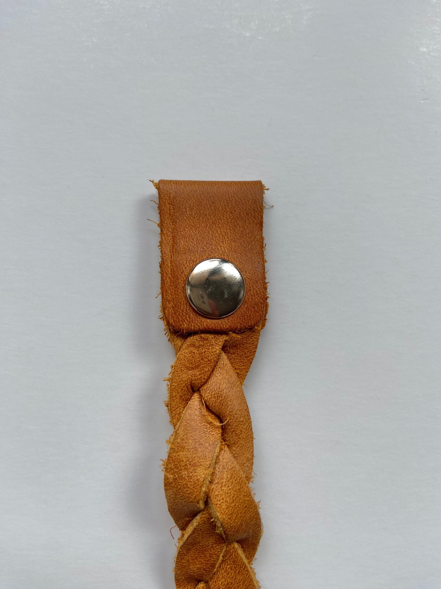 Baby genuine leather braided dummy clip