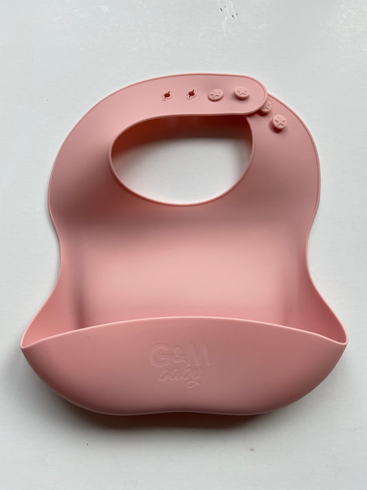 Baby Silicone Bib - Pink