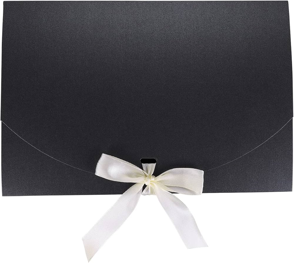 Luxury ribbon gift box - black
