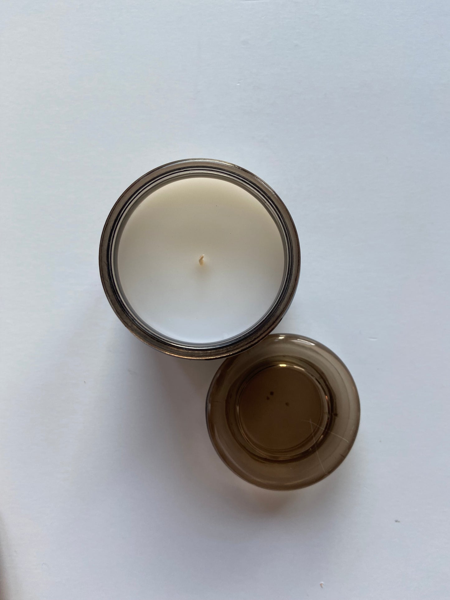 Scented candle in glass jar