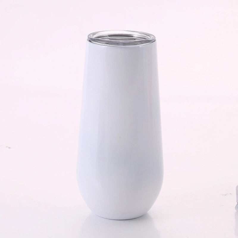 Stemless flute travel flask - white