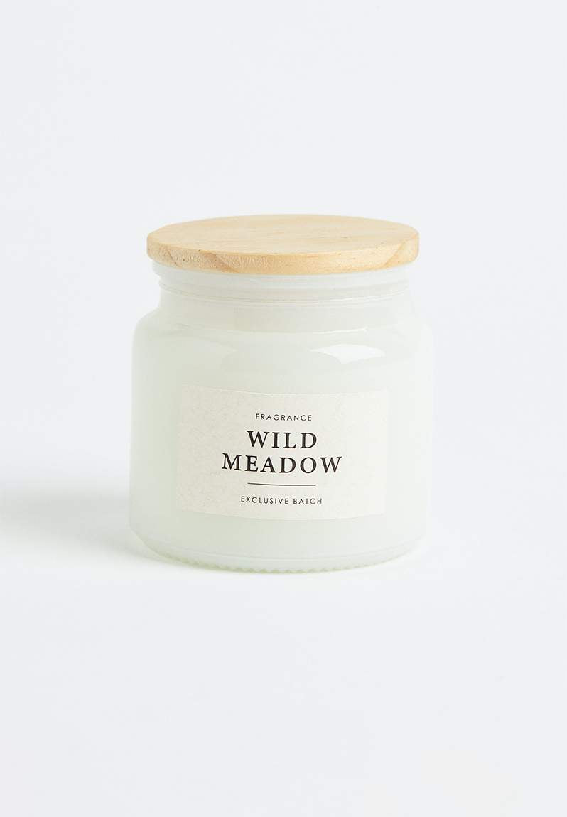 Scented candle - white (wild meadow)
