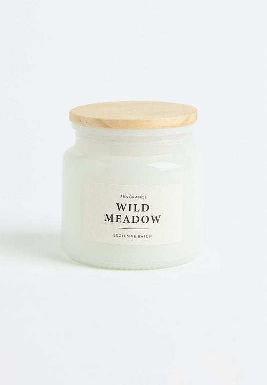 Scented candle - white (wild meadow)