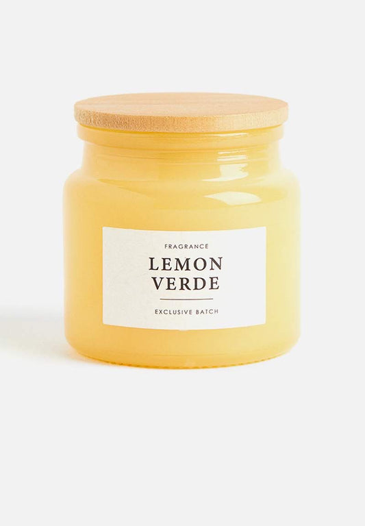 Scented candle - yellow (lemon verde)