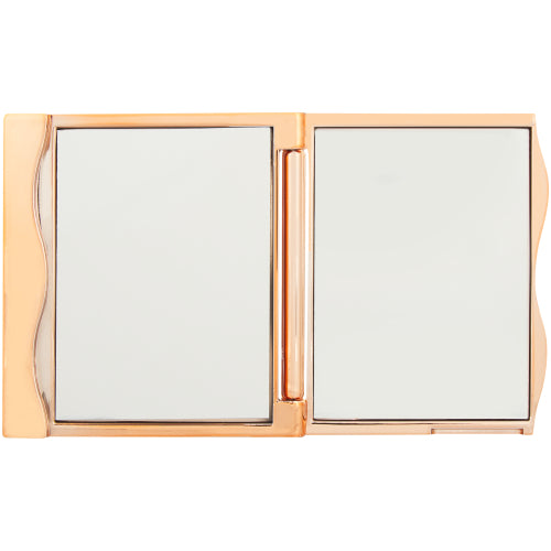 Square rose-gold compact mirror