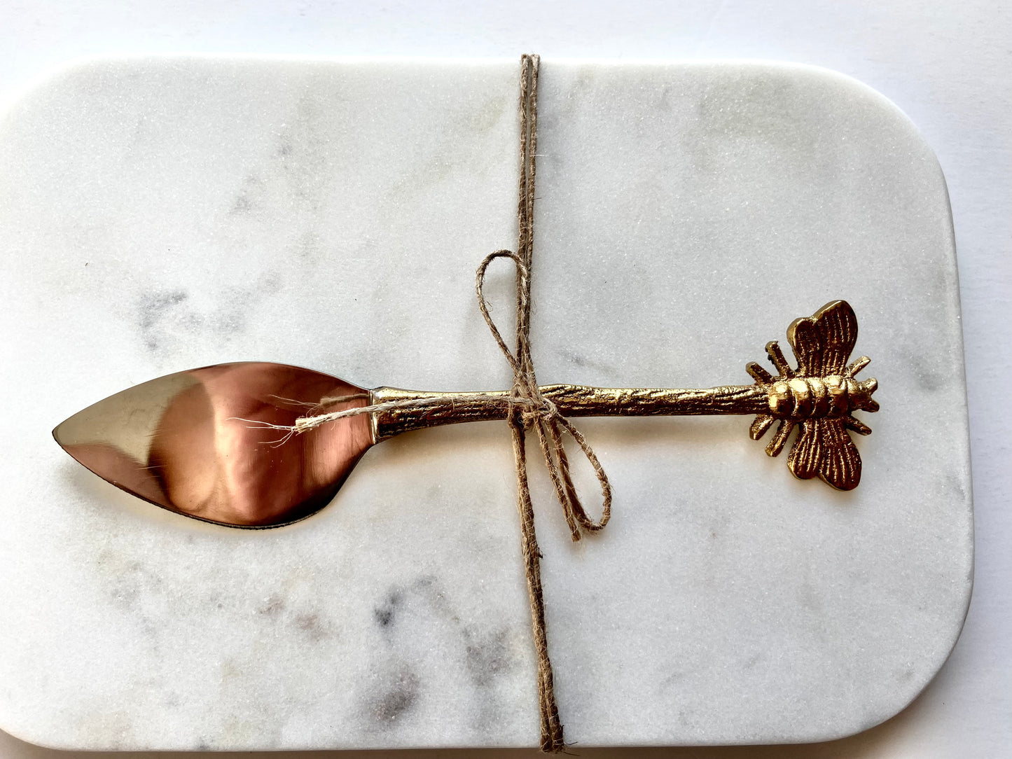Marble cheese board & bee knife