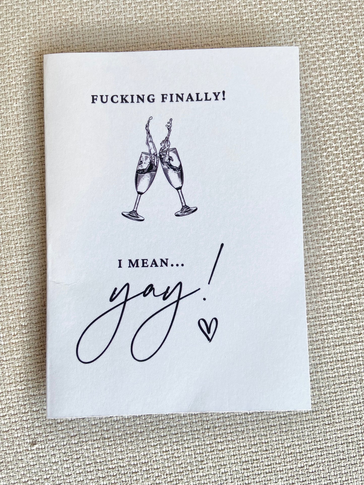 Wedding Greeting Card - 'Finally'