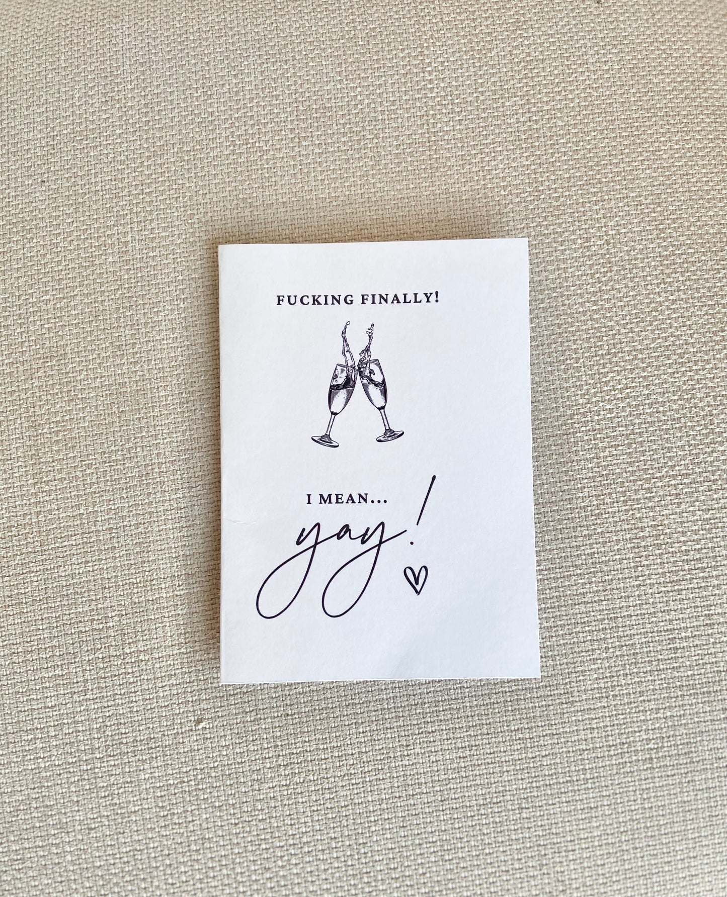 Wedding Greeting Card - 'Finally'